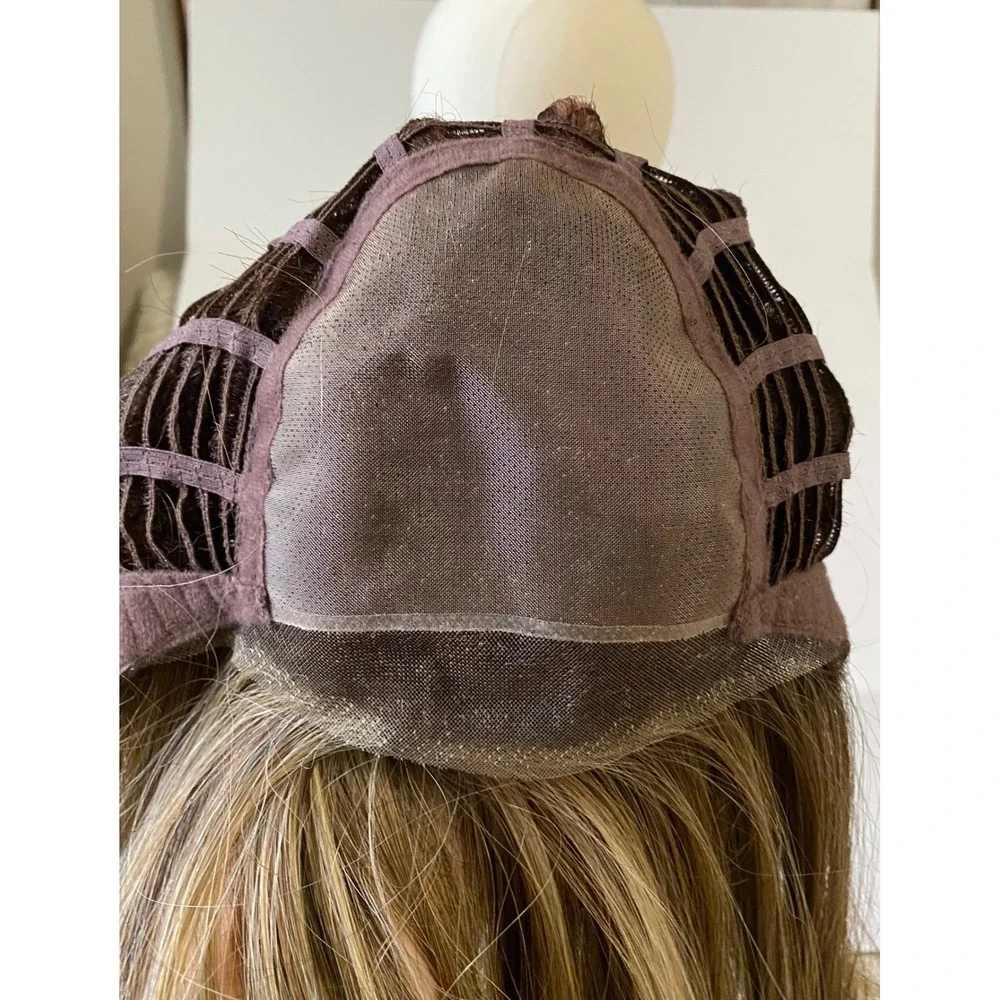 PUSH Hair Amelie Wig Brown Sugar Sweet Cream HF Synthetic Mono Top Bob